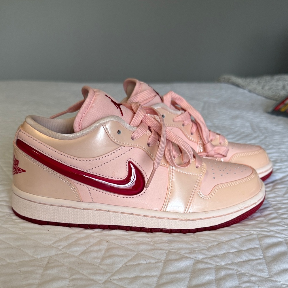 Nike Pink and Red Low-Top Athletic Sneakers